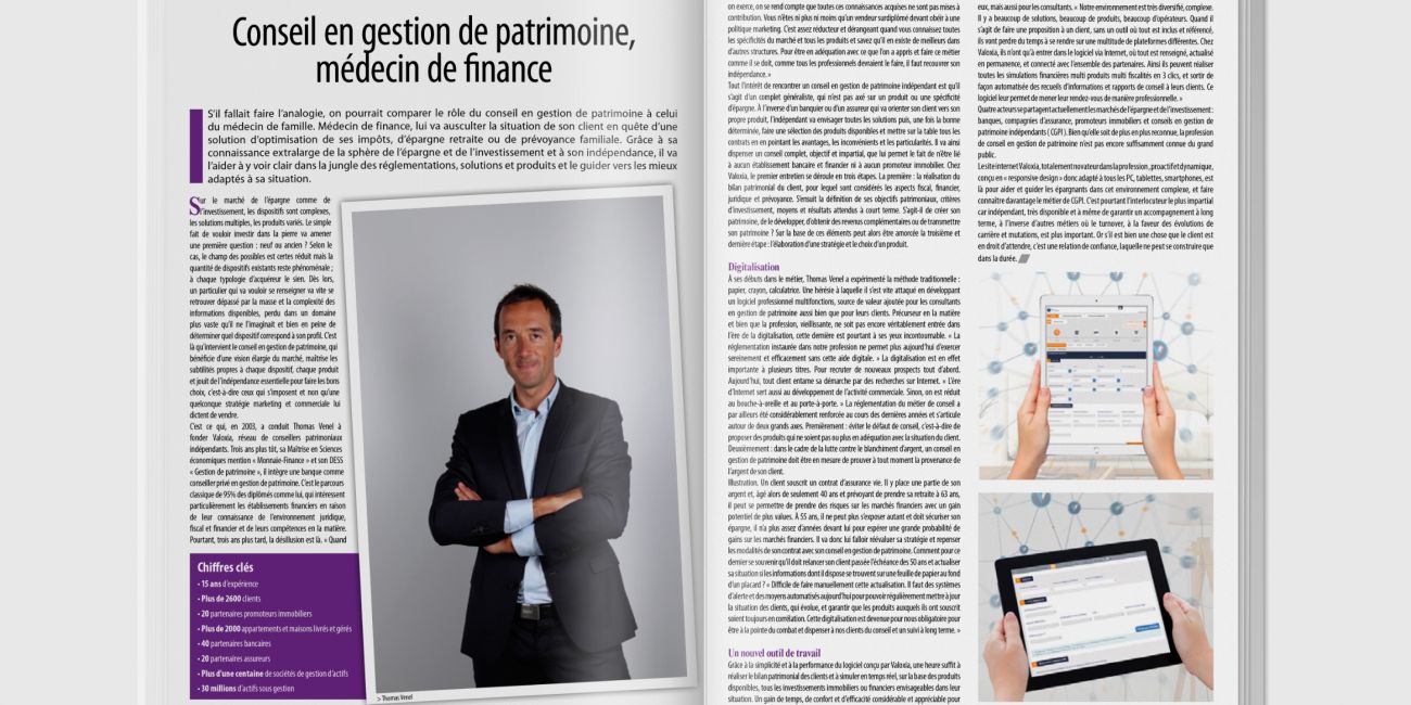 Valoxia a l'honneur dans le dernier numero du magazine I ... - Image 2